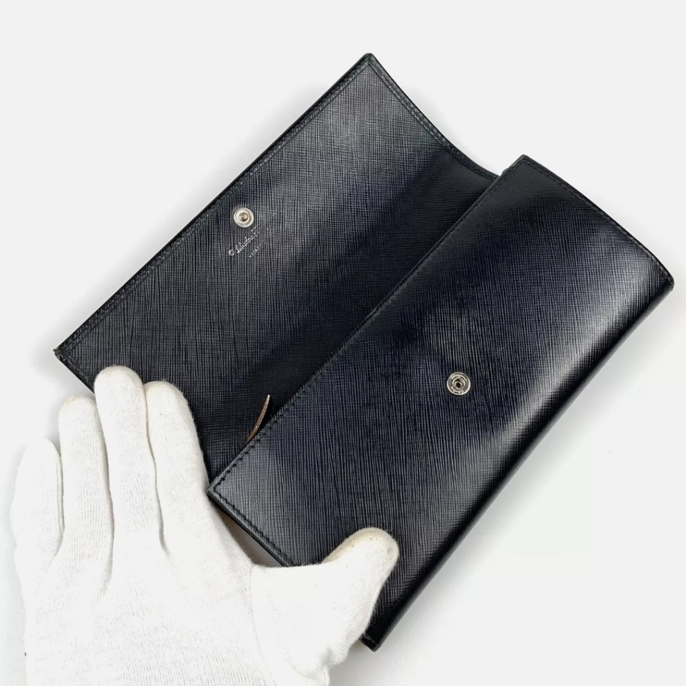 🖤 Authenric Salvatore Ferragamo Black Leather Long Wallet IR22A994 EUC 🖤 - Picture 10 of 16